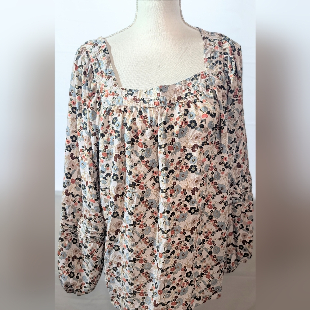 LC Lauren Conrad Multicolor Floral Blouse